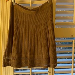 Tan A- line skirt size Medium NWT